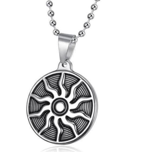 Ancient Greece Sun Stainless Steel Necklace