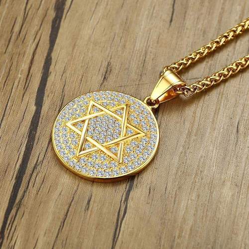 Templar Star of David Stainless Steel Necklace