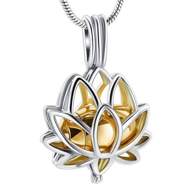 Ancient Egypt Lotus Stainless Steel Necklace