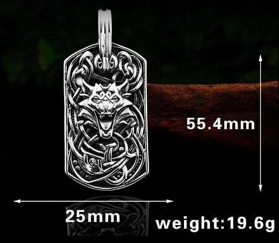 Viking Nordic Dragon Stainless Steel Necklace