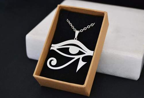 Ancient Egypt Eye of Horus Stainless Steel Pendant Necklace