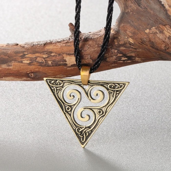 Celtic Slavic Triskelion Pendant Necklace
