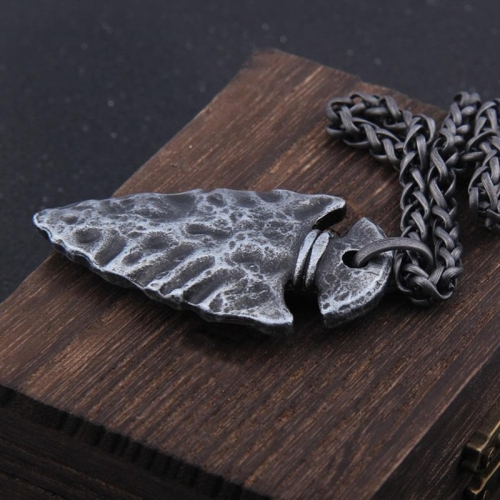 Viking Gungnir with Helm of Awe Stainless Steel Pendant & necklace