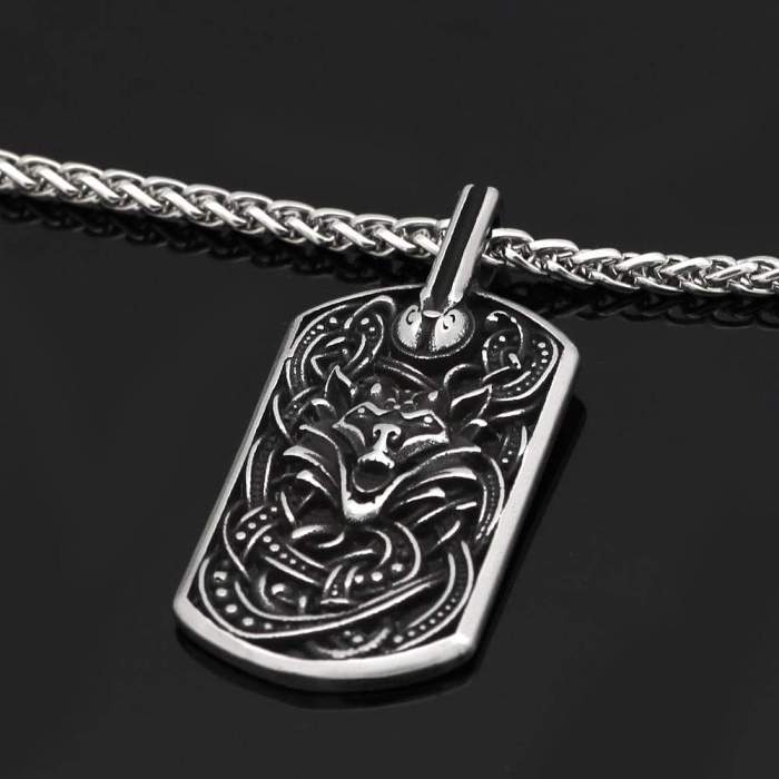 Vikings Fenrir Marine Grade Stainless Steel Pendant Necklace