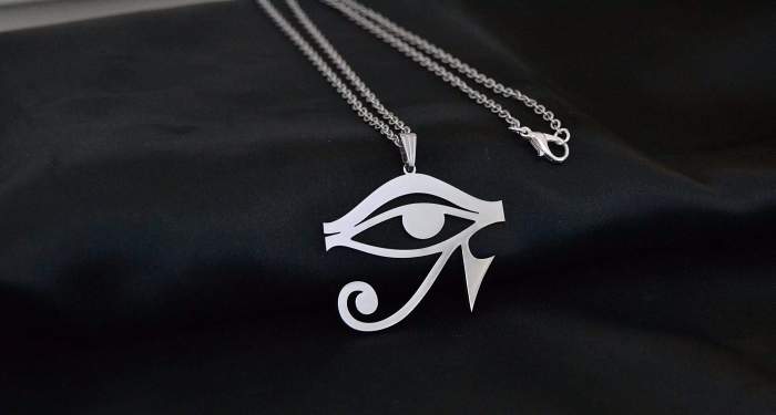 Ancient Egypt Eye of Horus Stainless Steel Pendant Necklace