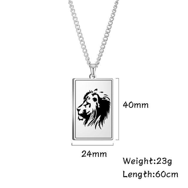 Ancient Greece Golden Lion Stainless Steel Necklace