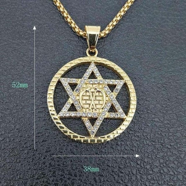 Templar Six-Pointed Star Stainless Steel Necklace