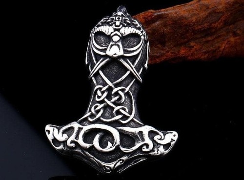 Viking Mjölnir Nordic Hammer Stainless Steel Necklace
