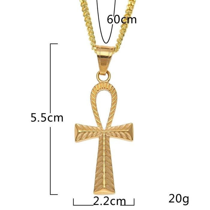 Ancient Egyptian Ankh Stainless Steel Necklace