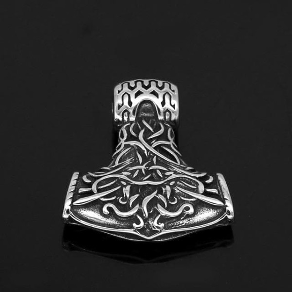 Vikings Mjolnir Stainless Steel Chain Necklace