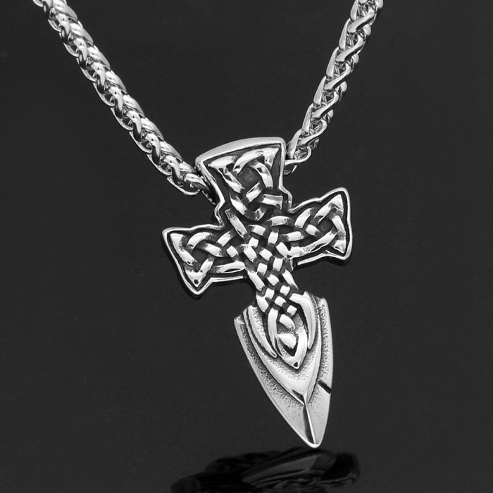 Vikings Cross Stainless Steel Necklace