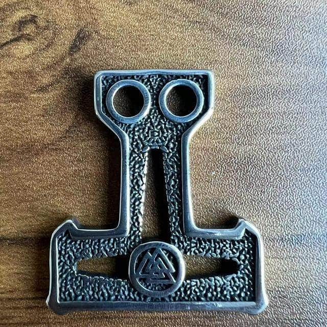 Vikings Thor's Hammer Valknut Stainless Steel Necklace