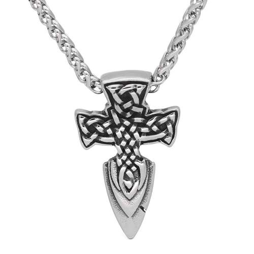 Vikings Cross Stainless Steel Necklace