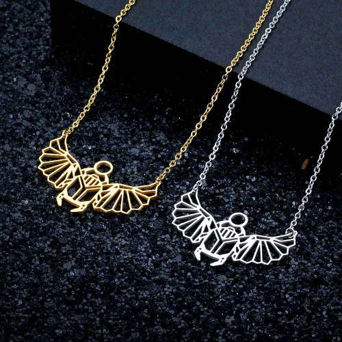 Ancient Egypt Winged Scarab Stainless Steel Necklace