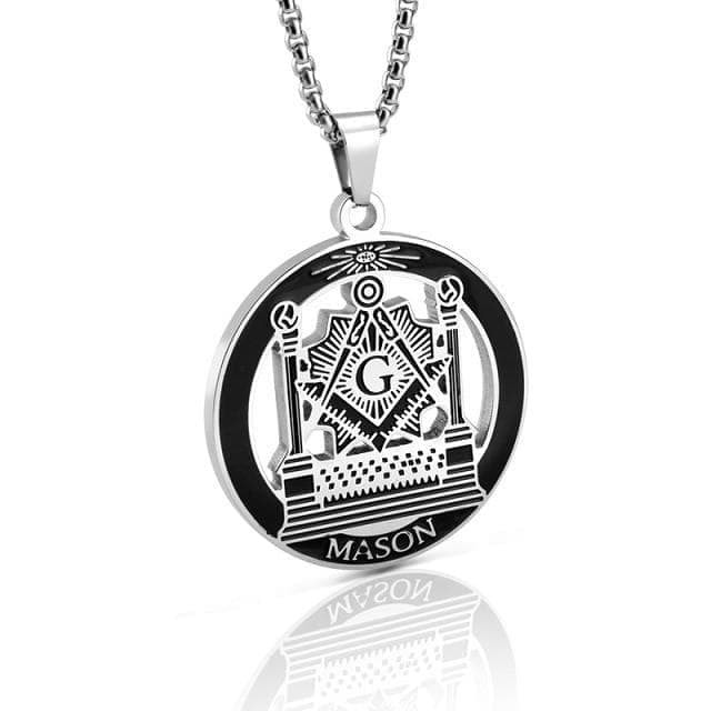 Templar Compass Stainless Steel Necklace