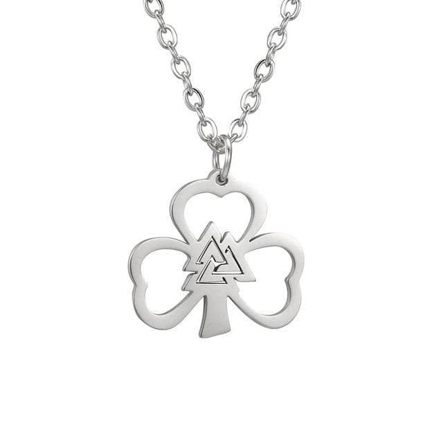 Vikings Valknut and Celtic Trinity knot Stainless Steel Necklace