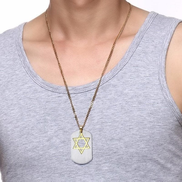 Templar Six-Pointed Star Stainless Steel Necklace