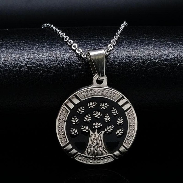Viking Tree of Life Solid Stainless Steel Necklace