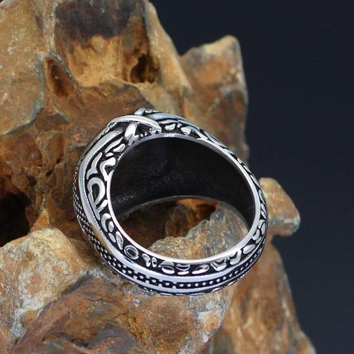 Viking Valknut Knot Stainless Steel Ring