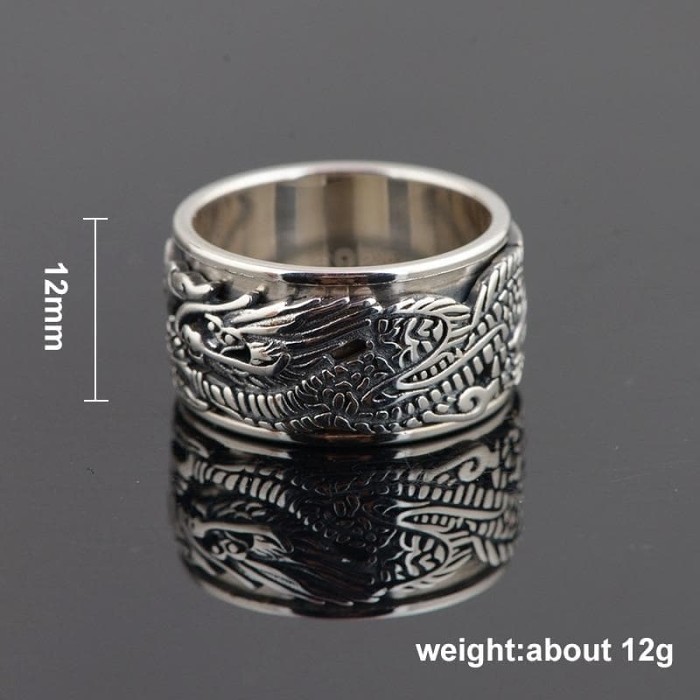 Viking Fearsome Dragon S925 Sterling Silver Ring