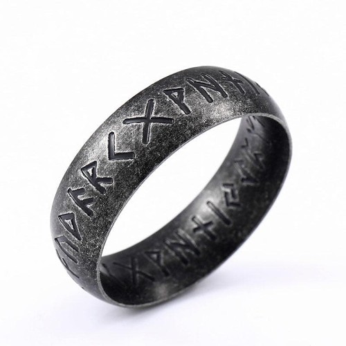 Vikings Elder Futhark Stainless Steel Ring