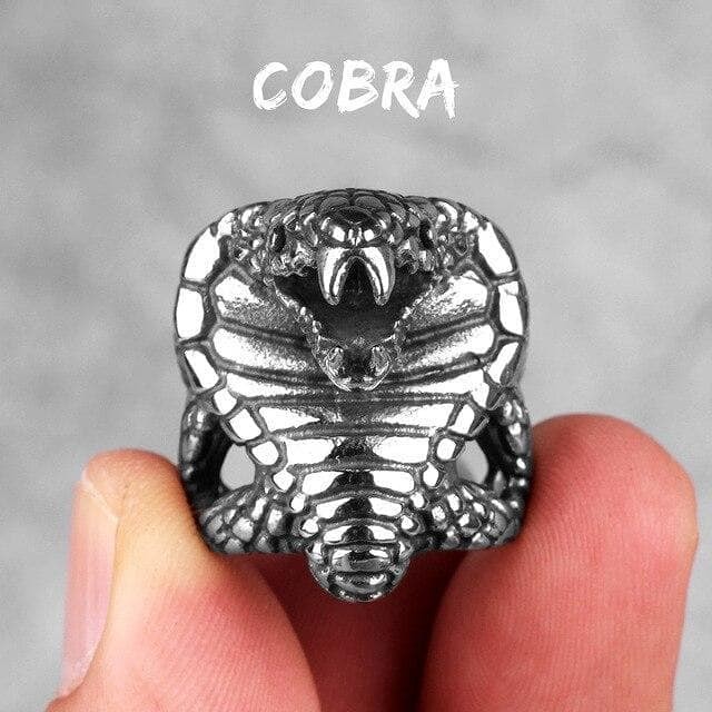 Ancient Egypt Cobra Goddess Stainless Steel Ring