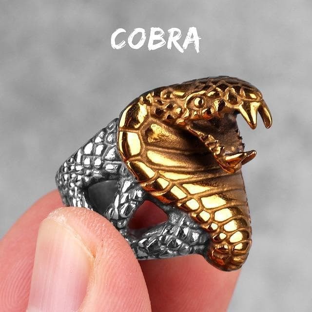 Ancient Egypt Cobra Goddess Stainless Steel Ring