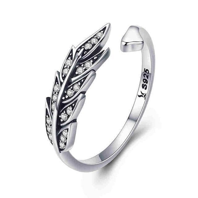 Native American Feather 925 Sterling Silver Ring