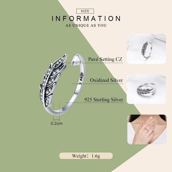 Native American Feather 925 Sterling Silver Ring