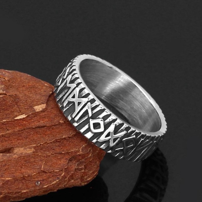 Vikings Rune Stainless Steel Ring