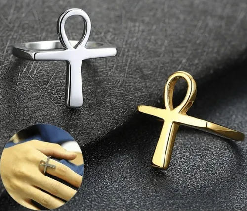 Ancient Egypt Ankh Stainless Steel Ring