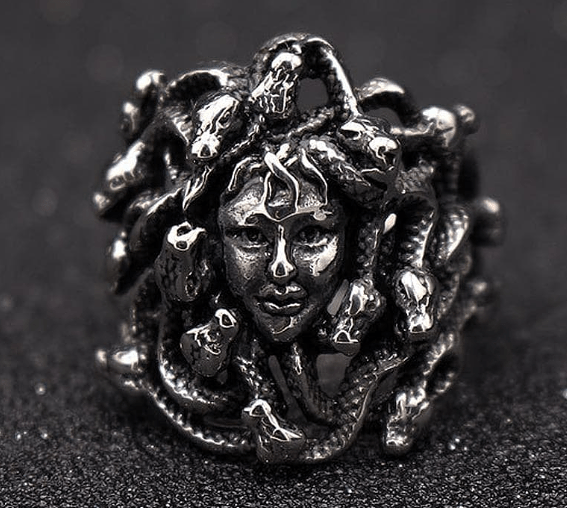 Ancient Greece Medusa 316L Stainless Steel Ring