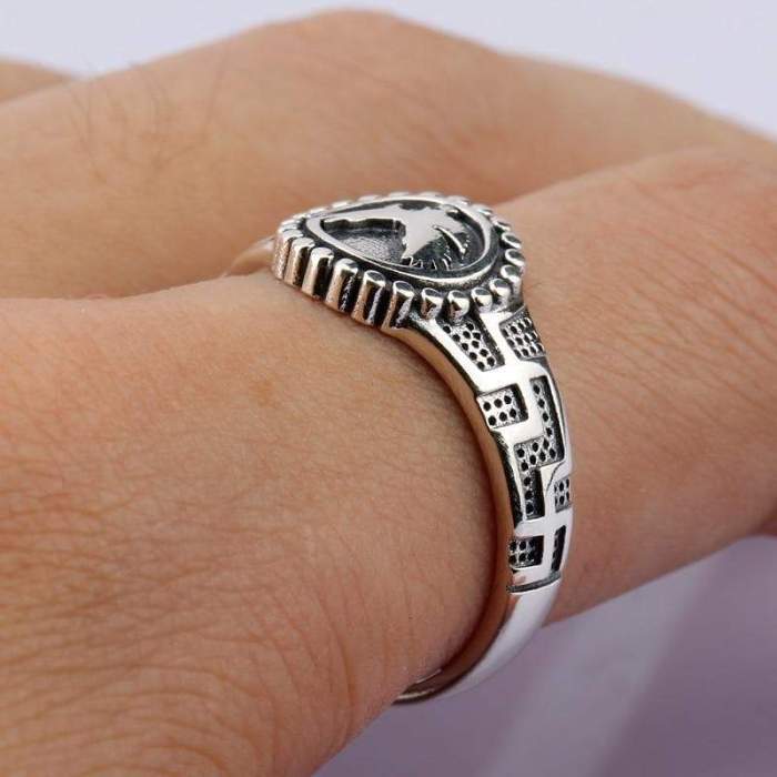 Native American Bird Eagle S925 Sterling Silver Ring