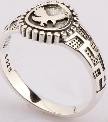 Native American Bird Eagle S925 Sterling Silver Ring