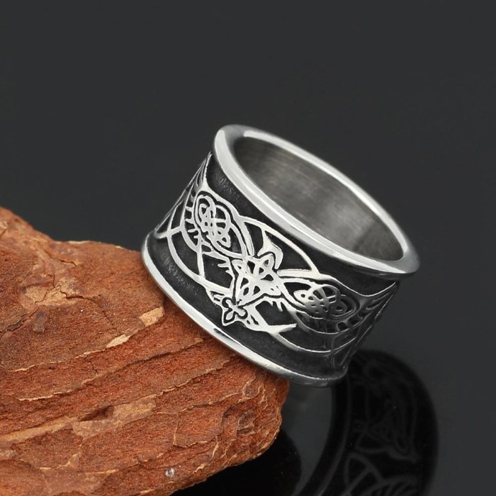 Vikings Odin Raven Stainless Steel Ring