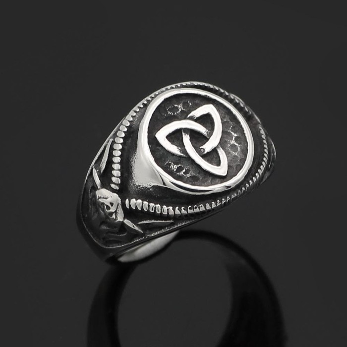 Celtic Triquetra Stainless Steel Ring