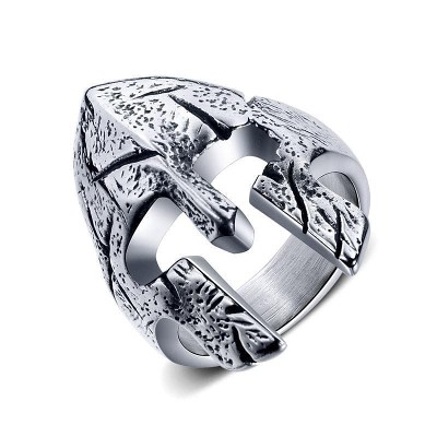 Greek Spartan Helmet Stainless Steel Ring