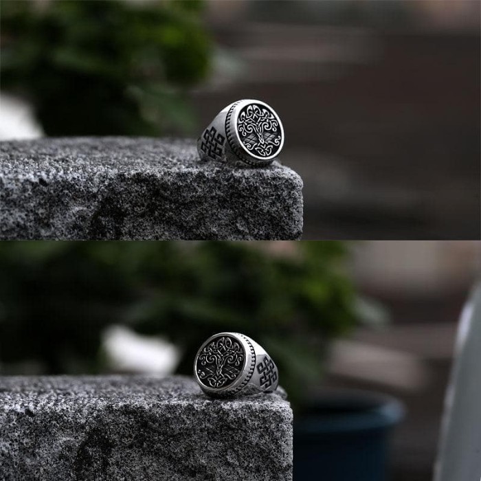 Viking Ygdrassil Nordic Tree Stainless Steel Ring