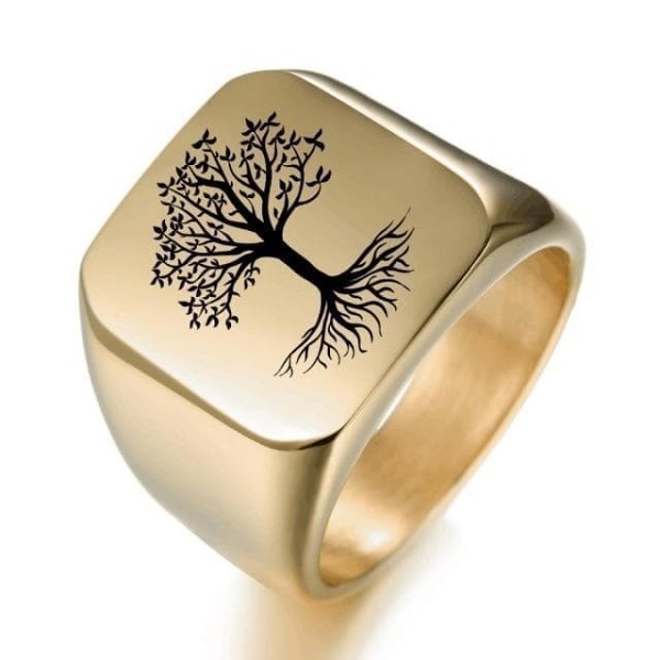 Viking Tree Nordic Yggdrasil Stainless Steel Ring