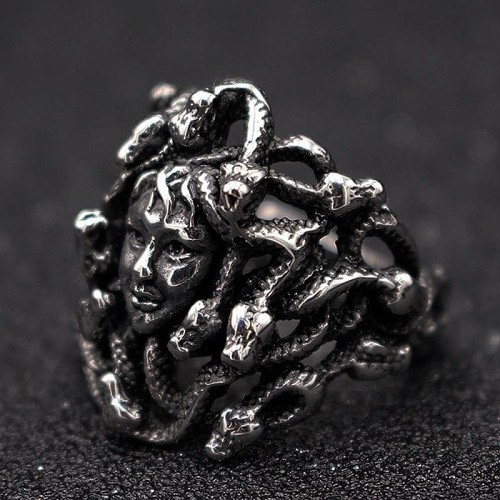 Ancient Greece Medusa 316L Stainless Steel Ring