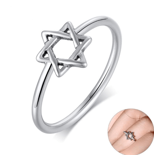 Ancient Greece Star of David 316 Stainless Steel Ring
