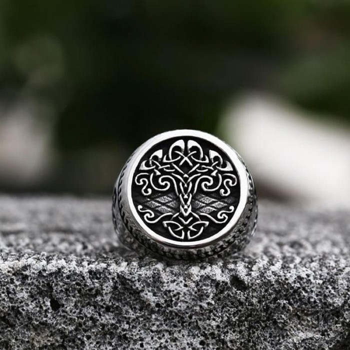 Viking Ygdrassil Nordic Tree Stainless Steel Ring