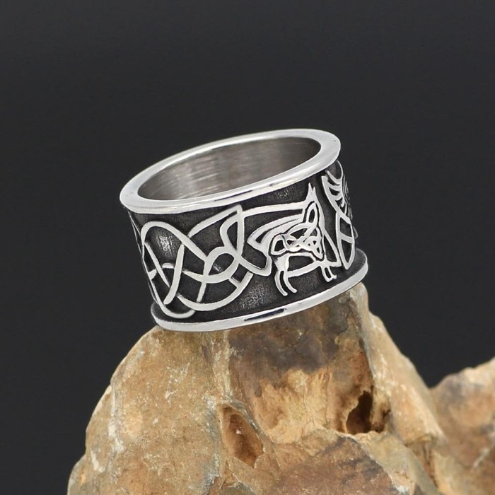 Vikings Odin Raven Stainless Steel Ring