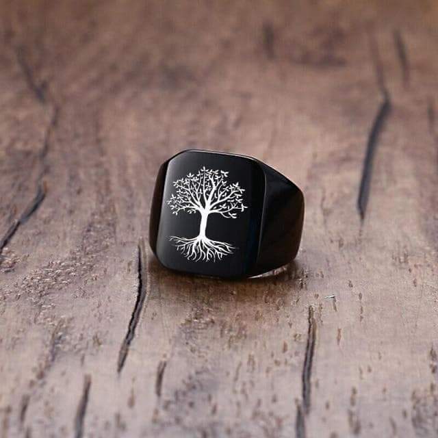 Viking Tree Nordic Yggdrasil Stainless Steel Ring