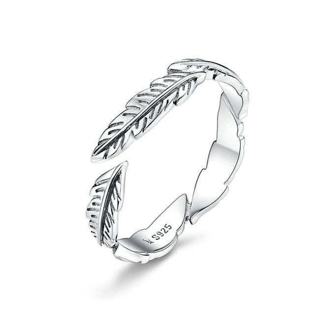 Native American Feather 925 Sterling Silver Ring