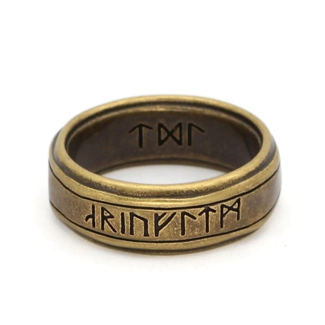 Viking Runes 316L Grade Stainless Steel Ring