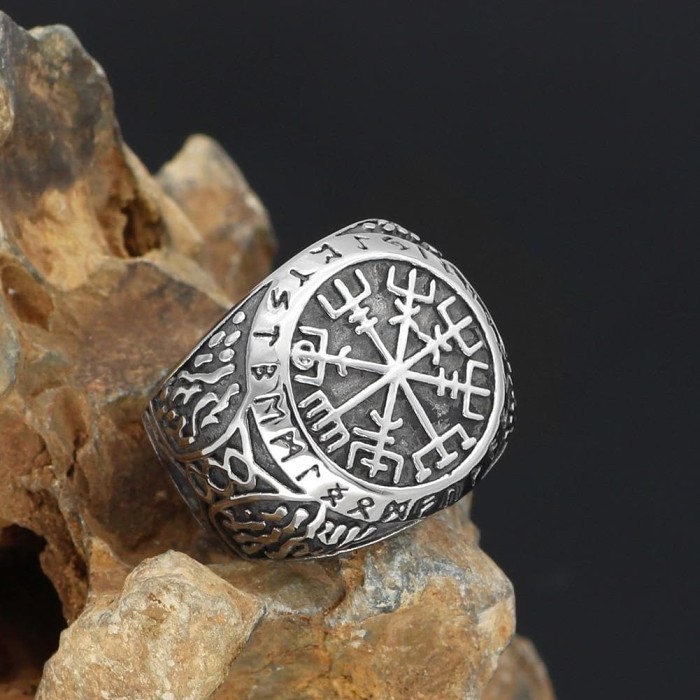 Vikings Compass Stainless Steel Ring