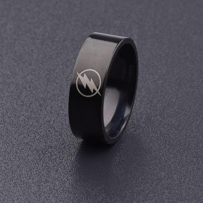 Ancient Greece Lightning Bolt Stainless Steel Ring