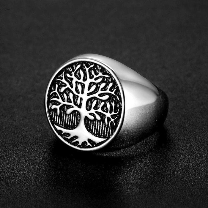 Vikings Tree of Life Stainless Steel Ring