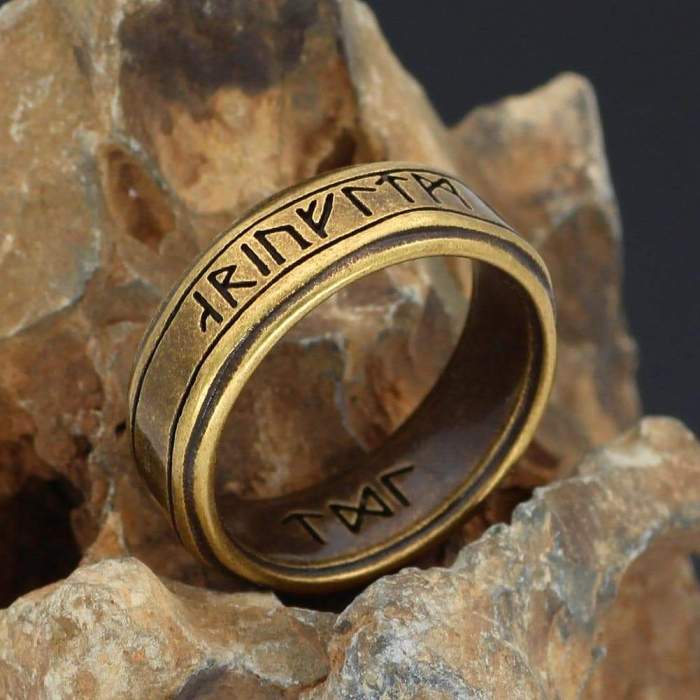 Viking Runes 316L Grade Stainless Steel Ring